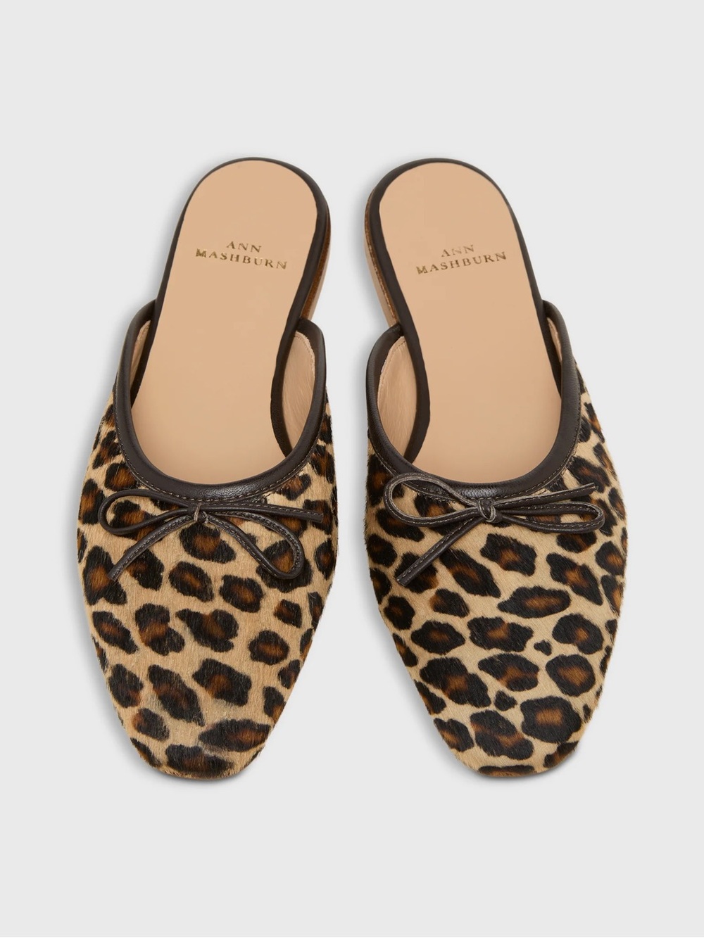 NWOB Ann Mashburn Joy Mules Leopard Pony Hair